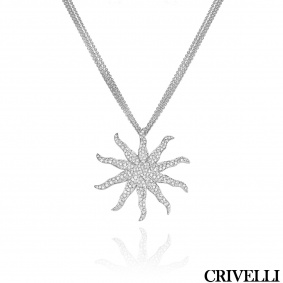 Crivelli White Gold Diamond Sun Pendant 4.60ct TDW Crivelli White Gold Diamond Sun Pendant 4.60ct TDW